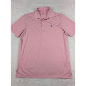 Polo Ralph Lauren Polo Shirt Men's S Pink Performance Blue Pony Golf Stretch